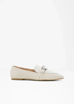 bonprix Sommerschuhe|Ballerinas mit Kette beige