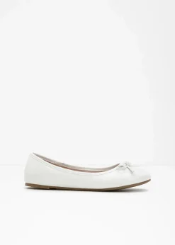 bonprix Schuhe & Accessoires In Spezialgrößen·Schuhe In Übergröße|Sommerschuhe|Ballerinas mit Schleife weiß