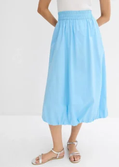 bonprix Röcke|Bekleidung·Sportbekleidung|Ballonrock aus reiner Baumwolle hellblau