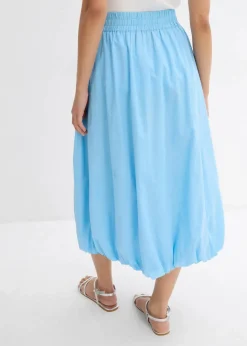 bonprix Röcke|Bekleidung·Sportbekleidung|Ballonrock aus reiner Baumwolle hellblau