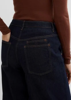 bonprix Jeans|Balloon Jeans Mid Waist, cropped nachtblau denim