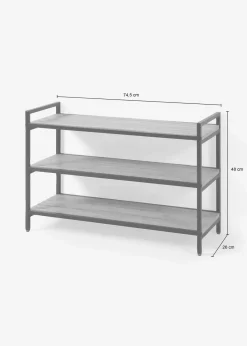 bonprix Badmöbel|Regale|Bambus Regal natur/schwarz