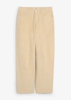bonprix Bekleidung·Kleider|Hosen|Barrel-Cordhose Mid Waist hellsand
