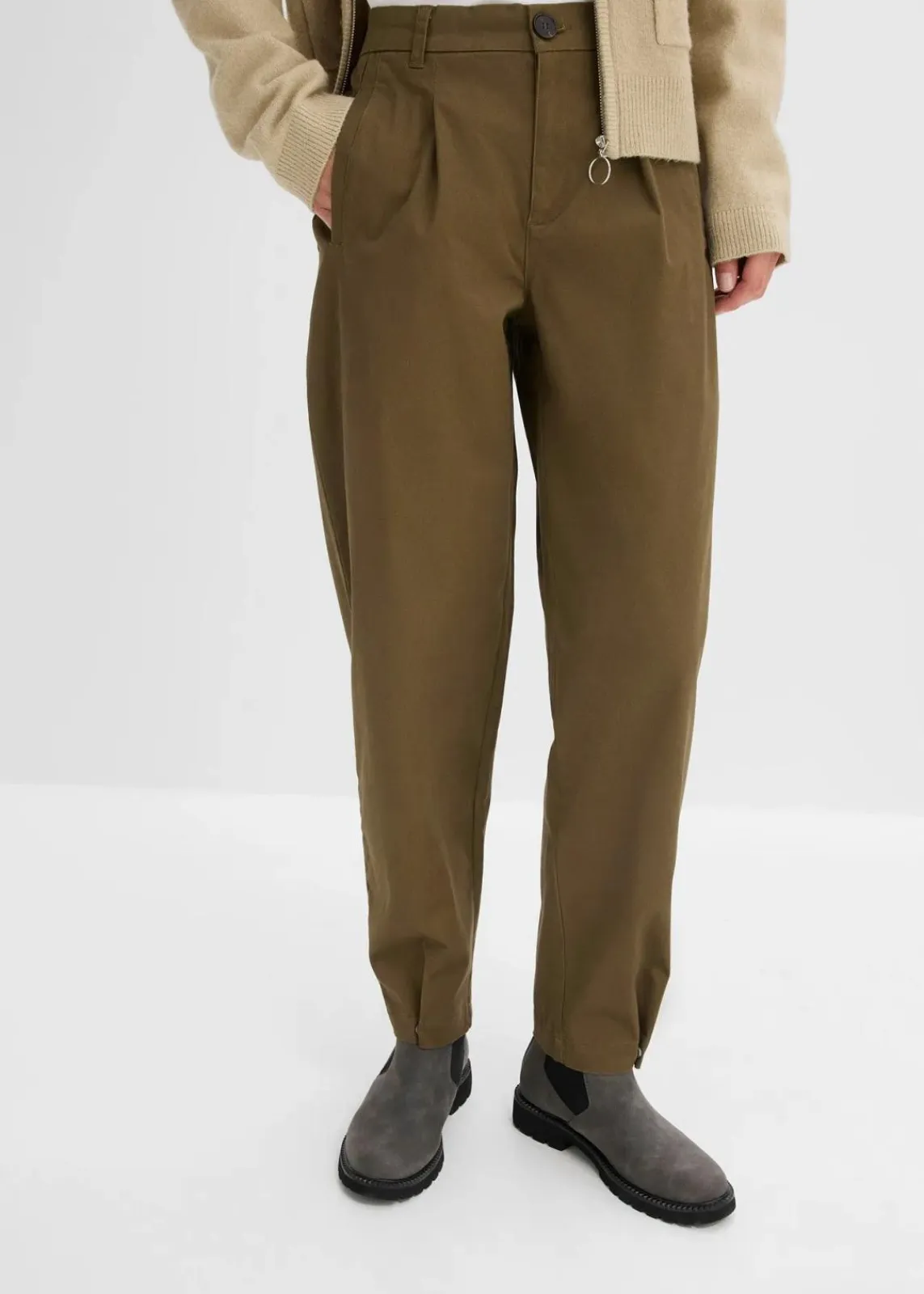 bonprix Hosen|Barrel-Hose erdoliv