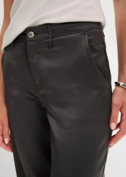 bonprix Bekleidung·Kleider|Hosen|Barrel-Hose aus fließendem Satin anthrazit