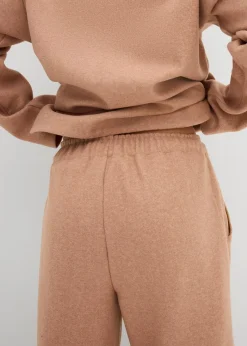 bonprix Hosen|Zweiteiler & Sets|Barrelhose in Wolloptik schokosorbet meliert