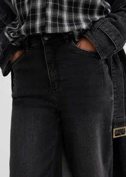 Barrel-Jeans, High Waist, Bio-Baumwolle|bonprix Discount