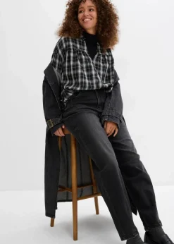 Barrel-Jeans, High Waist, Bio-Baumwolle|bonprix Discount