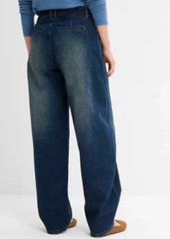 Barrel-Jeans Mid Waist mit Gürtel|bonprix Hot