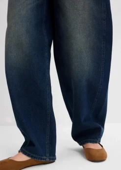 Barrel-Jeans Mid Waist mit Gürtel|bonprix Hot