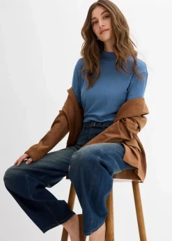 Barrel-Jeans Mid Waist mit Gürtel|bonprix Hot