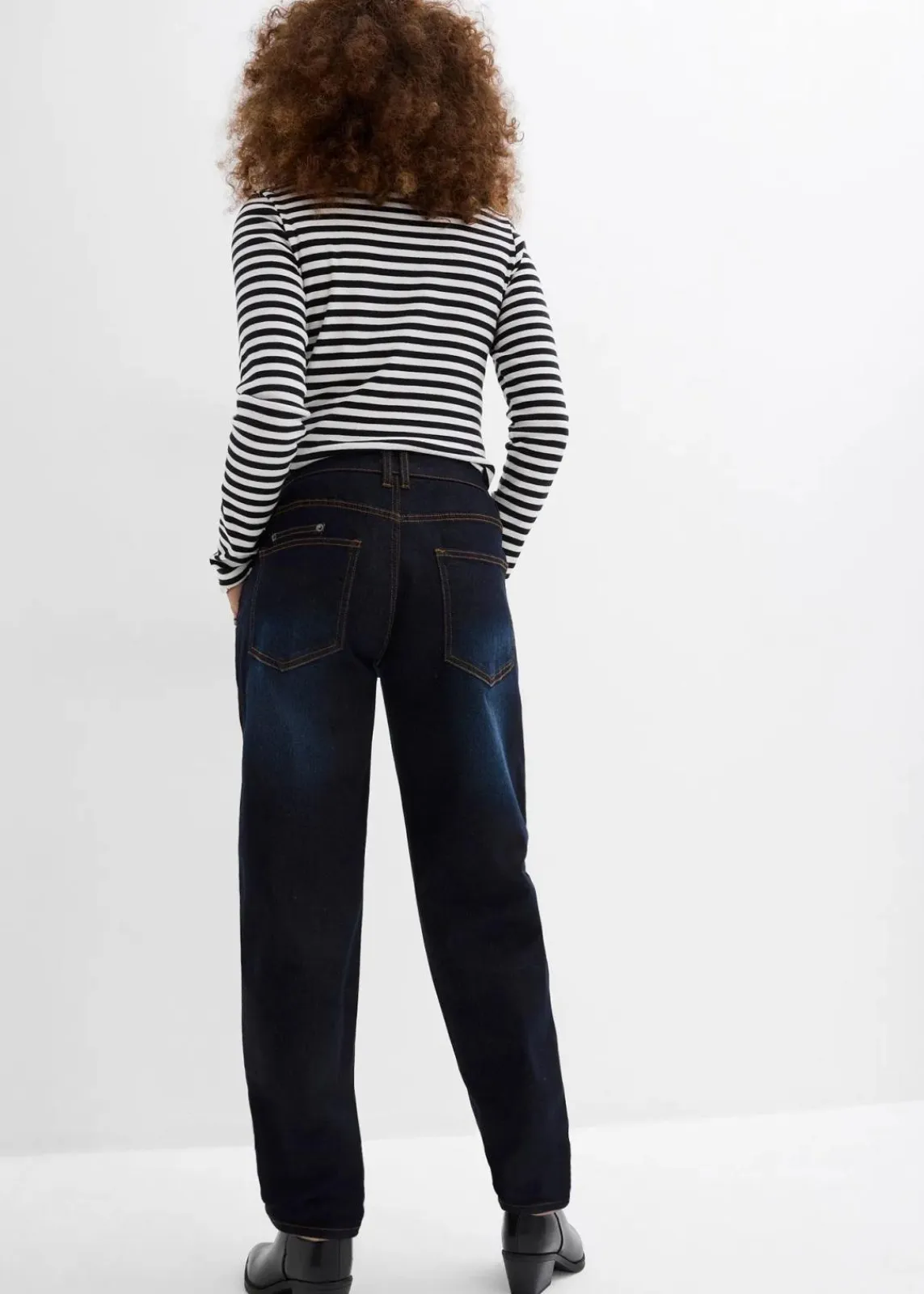 Barrel-Jeans, Mid Waist, Stretch|bonprix