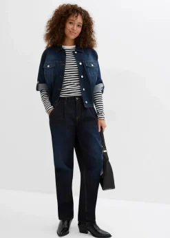 Barrel-Jeans, Mid Waist, Stretch|bonprix