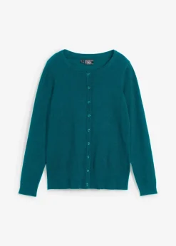 Basic Feinstrickjacke mit recycelter Baumwolle|bonprix Discount