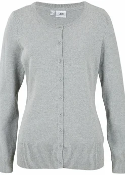 Basic Feinstrickjacke mit recycelter Baumwolle|bonprix Best