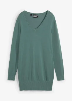 Basic Longpullover mit V-Ausschnitt|bonprix Best