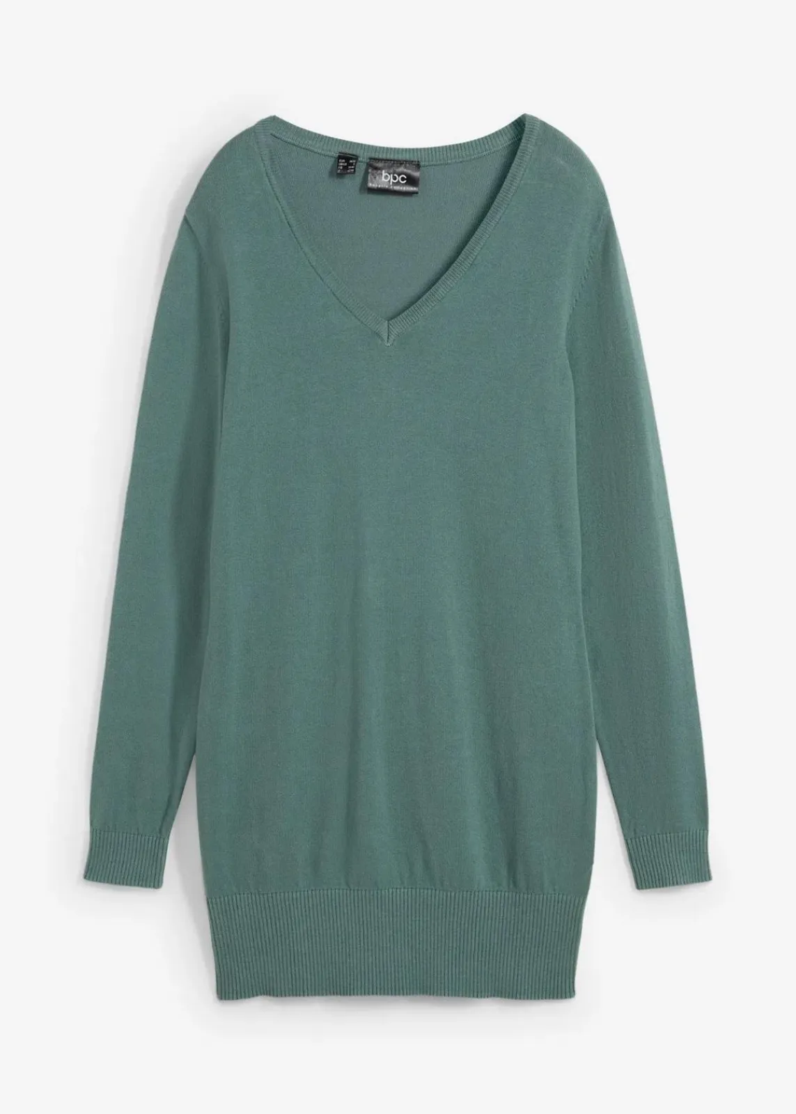 Basic Longpullover mit V-Ausschnitt|bonprix Best