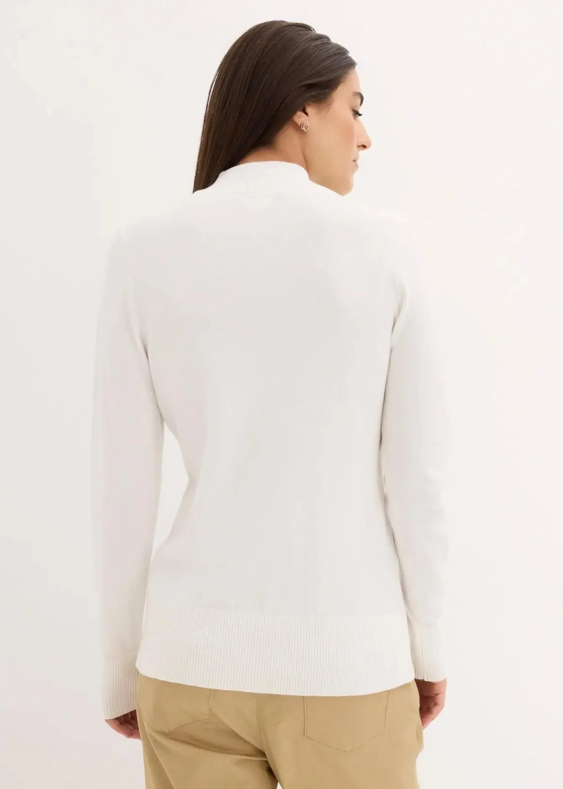 Basic Pullover mit Stehkragen mit recycelter Baumwolle|bonprix Clearance