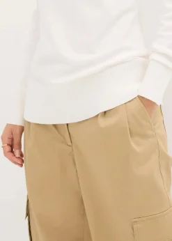 Basic Pullover mit Stehkragen mit recycelter Baumwolle|bonprix Clearance