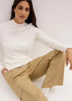 Basic Pullover mit Stehkragen mit recycelter Baumwolle|bonprix Clearance