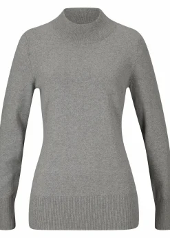 Basic Pullover mit Stehkragen mit recycelter Baumwolle|bonprix Best