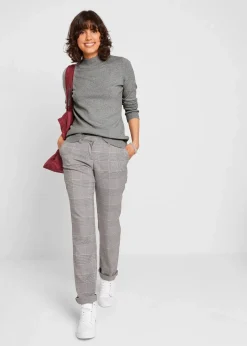 Basic Pullover mit Stehkragen mit recycelter Baumwolle|bonprix Best