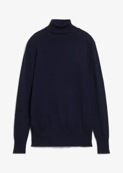 bonprix Pullover & Strickjacken|Basics|Basic Rollkragenpullover dunkelblau