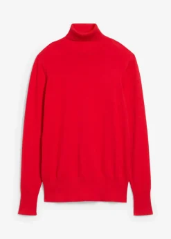 bonprix Pullover & Strickjacken|Basics|Basic Rollkragenpullover lavarot