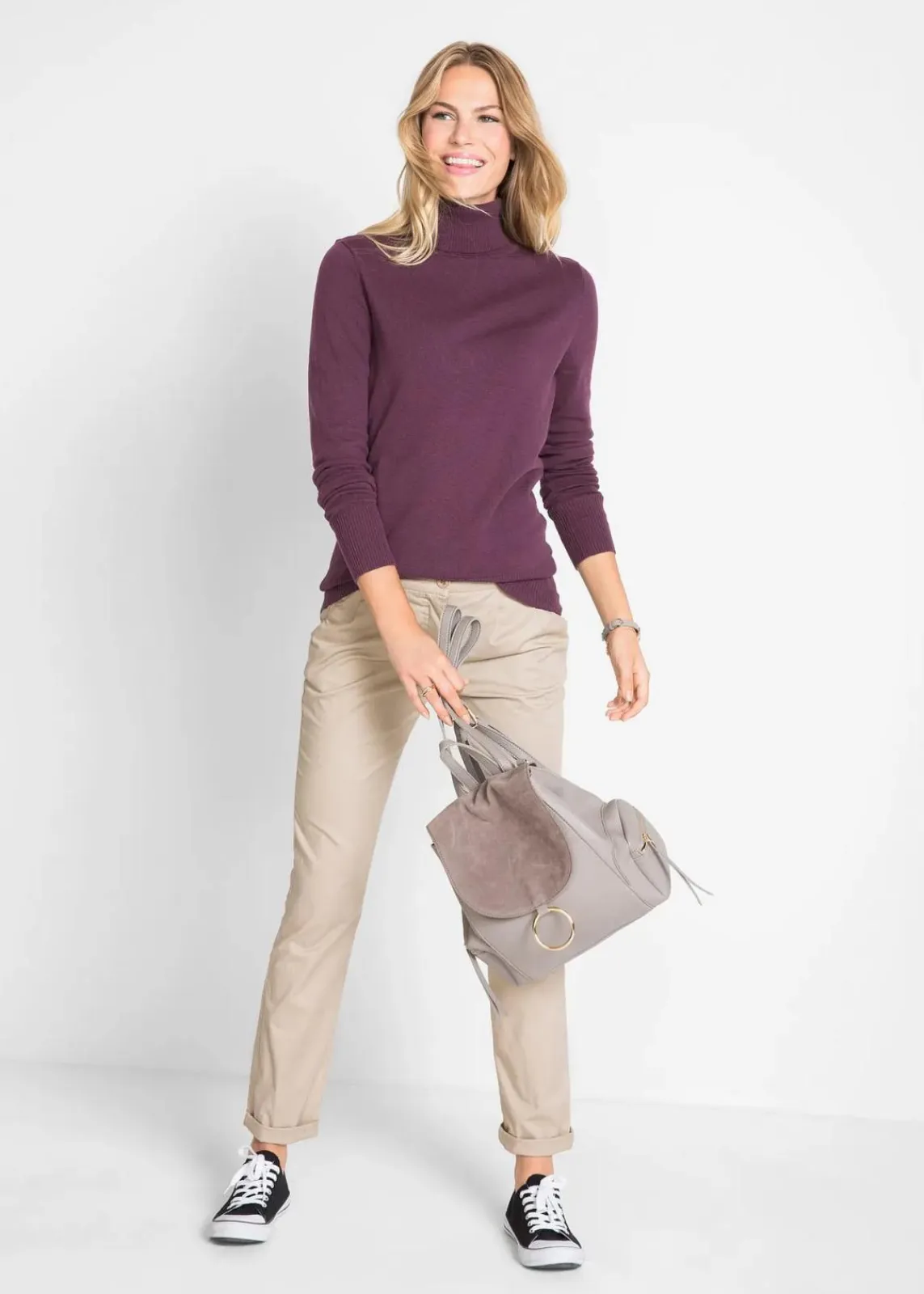 Basic Rollkragenpullover|bonprix Clearance