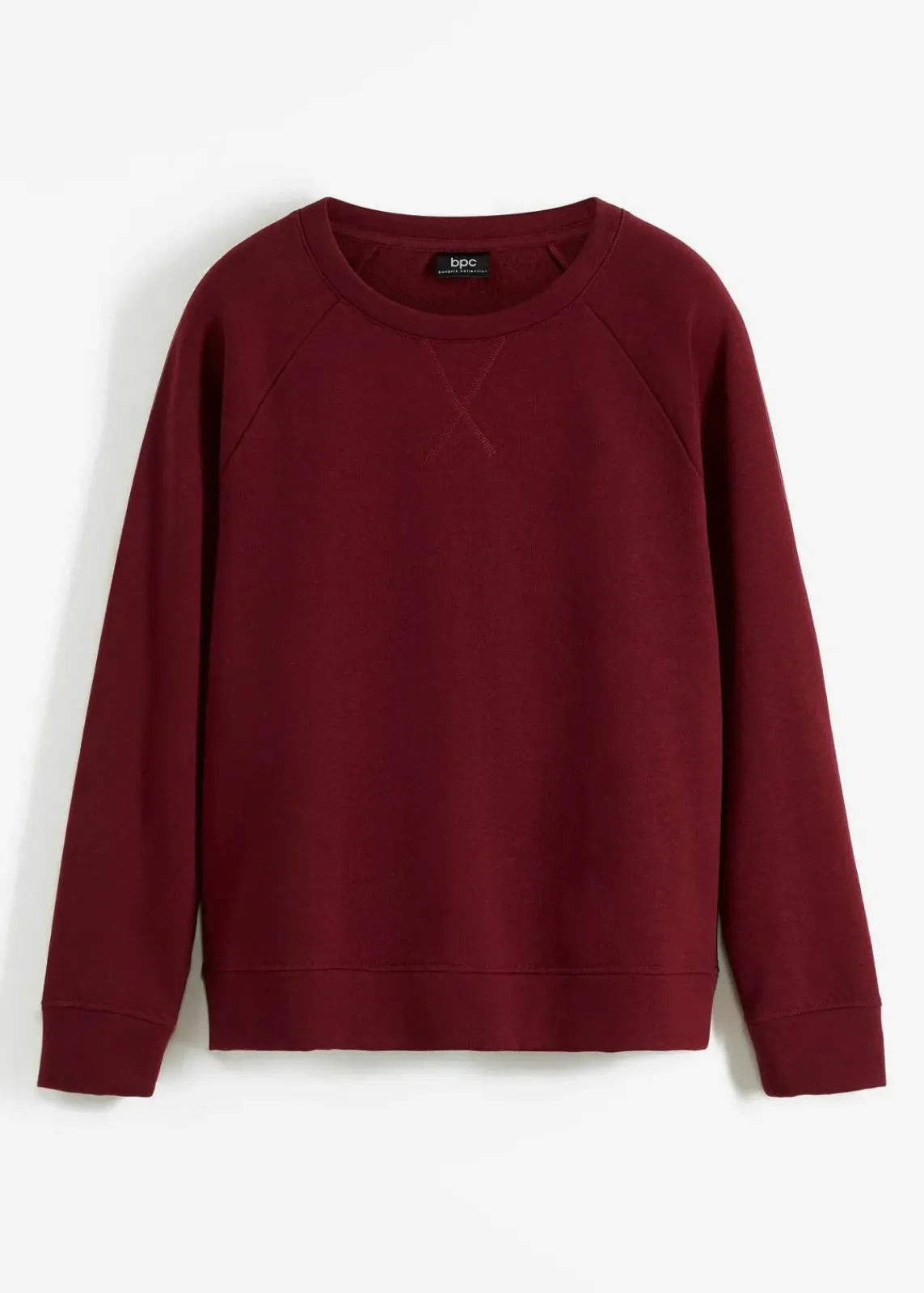 bonprix Sweat|Basics|Basic Sweatshirt ahornrot