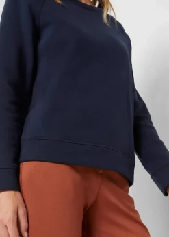 bonprix Sweat|Basics|Basic Sweatshirt dunkelblau