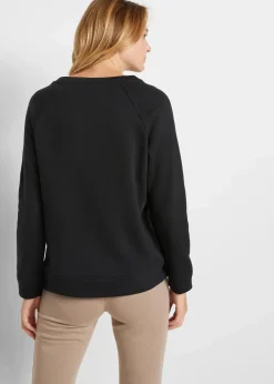 bonprix Sweat|Basics|Basic Sweatshirt schwarz
