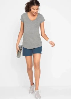 bonprix Nachhaltigere Materialien|Umstandsmode|Basic Umstandsshirts aus Bio-Baumwolle, (2er-Pack) dunkelblau+grau meliert