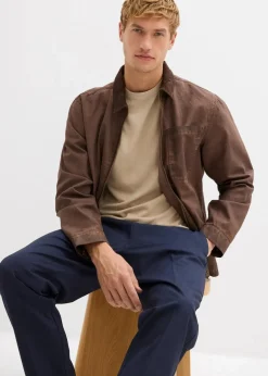 bonprix Große Größen|Anzüge & Sakkos|Baukasten Anzugshose, Relaxed Fit dunkelblau meliert