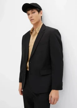 bonprix Große Größen|Anzüge & Sakkos|Baukasten-Sakko, Regular Fit schwarz