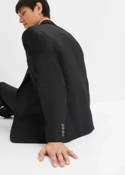 bonprix Große Größen|Anzüge & Sakkos|Baukasten-Sakko, Regular Fit schwarz