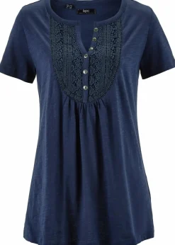 Baumwoll Flammgarn-Shirt, Kurzarm|bonprix Online