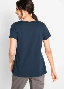 Baumwoll Flammgarn-Shirt, Kurzarm|bonprix Online