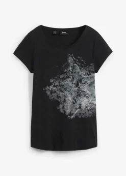 Baumwoll Flammgarn-Shirt, Kurzarm|bonprix Best