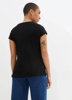 Baumwoll Flammgarn-Shirt, Kurzarm|bonprix Best