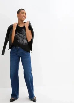 Baumwoll Flammgarn-Shirt, Kurzarm|bonprix Best