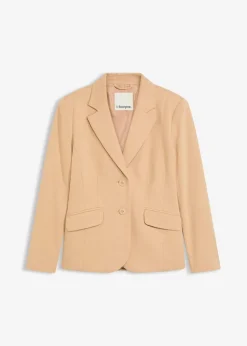 bonprix Bekleidung·Basics|Blazer|Baumwoll Jersey-Blazer cappuccino