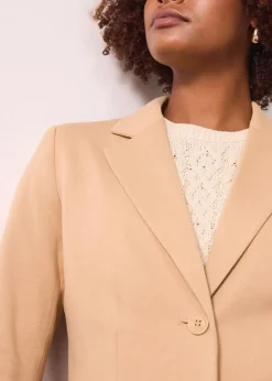 bonprix Bekleidung·Basics|Blazer|Baumwoll Jersey-Blazer cappuccino