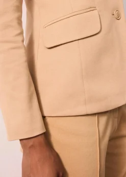 bonprix Bekleidung·Basics|Blazer|Baumwoll Jersey-Blazer cappuccino