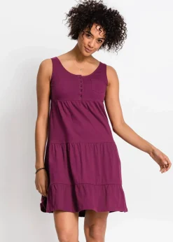 Baumwoll Jerseykleid, kurz|bonprix