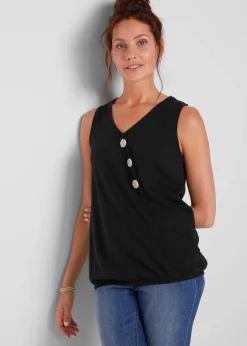 Baumwoll Top in Wickeloptik mit Gummibund|bonprix Clearance