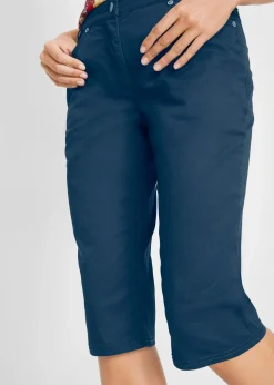 bonprix Bekleidung·Outdoorbekleidung|Bekleidung·Kleider|Baumwoll-Bermuda mit Bequembund dunkelblau