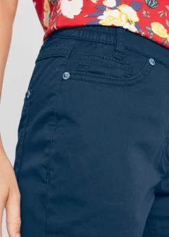 bonprix Bekleidung·Outdoorbekleidung|Bekleidung·Kleider|Baumwoll-Bermuda mit Bequembund dunkelblau