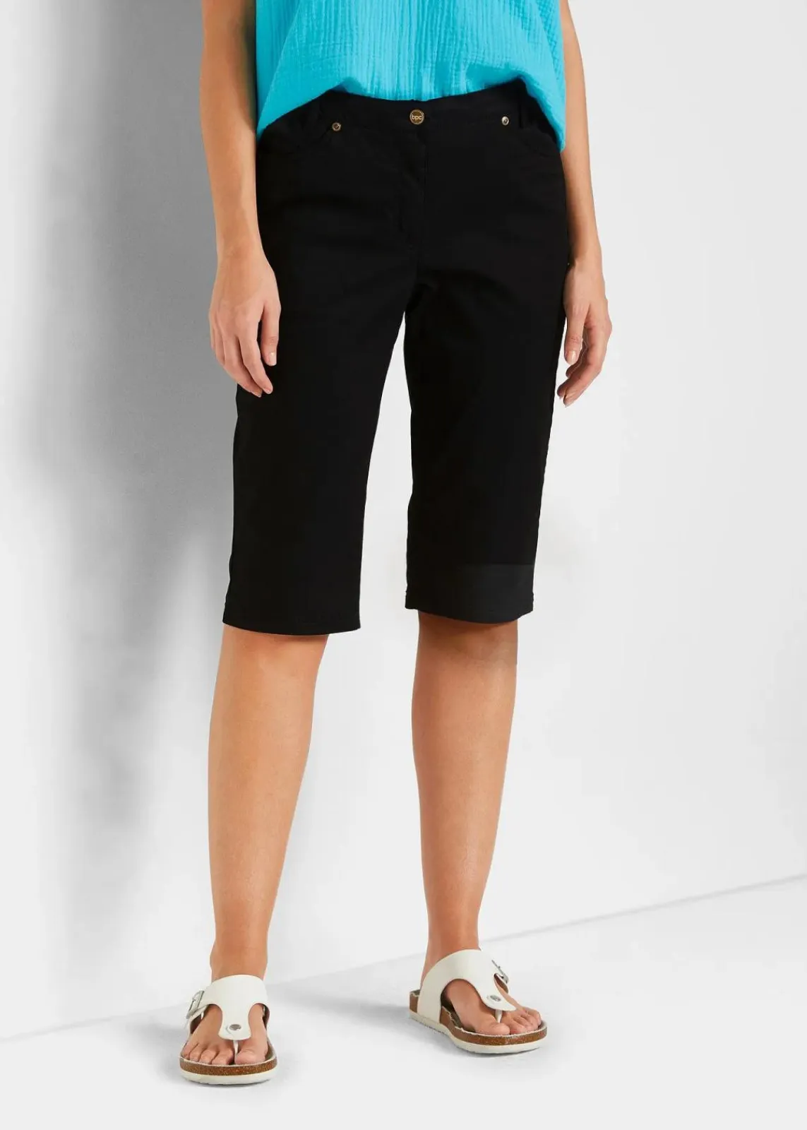 Baumwoll-Bermuda mit Bequembund|bonprix New