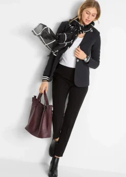 Baumwoll-Blazer mit gestreiften Details|bonprix Online